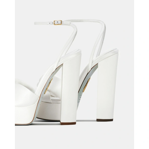 Aquazzura Olie Plateau 140 in White, view 4 | Platform Heels