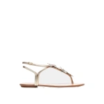 Aquazzura Papillon Sandal Flat in Soft Gold | Sandals