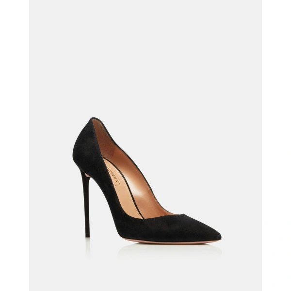 Aquazzura Purist Pump 105 in Black, view 2 | Pumps