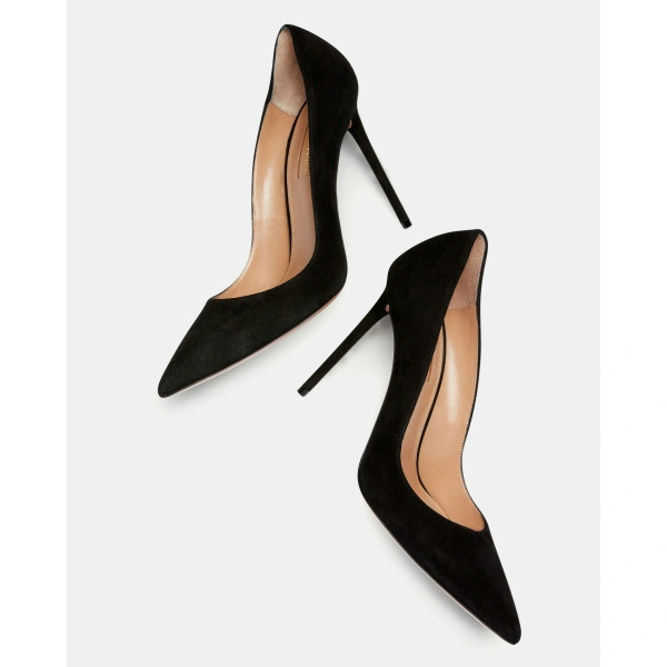 Aquazzura Purist Pump 105 in Black, view 3 | Pumps