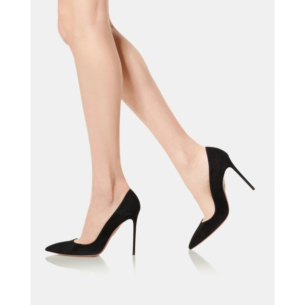 Aquazzura Purist Pump 105 in Black, view 5 | Pumps