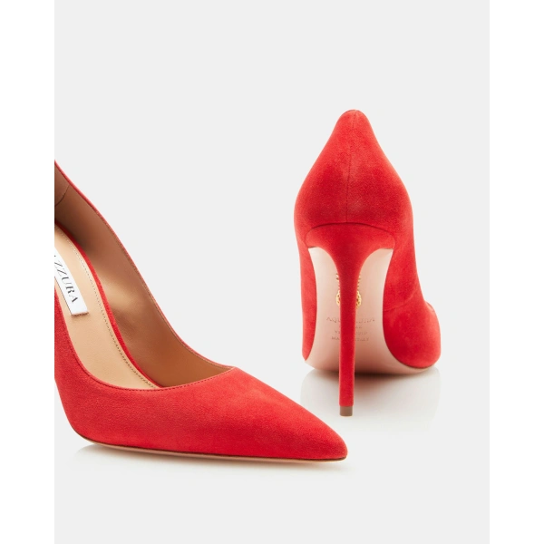 Aquazzura Purist Pump 105 in Lipstick, view 6 | Pumps
