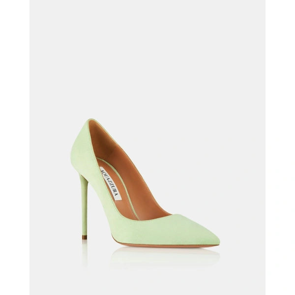 Aquazzura Purist Pump 105 in Matcha, view 2 | Pumps