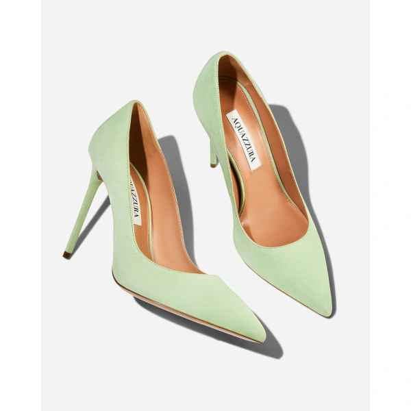Aquazzura Purist Pump 105 in Matcha, view 3 | Pumps