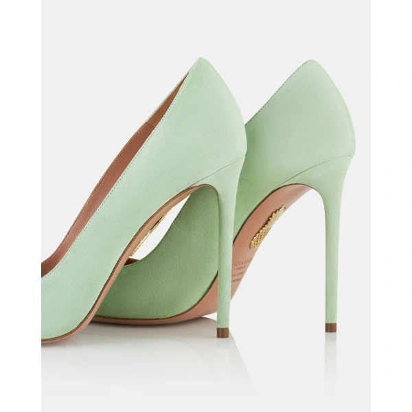 Aquazzura Purist Pump 105 in Matcha, view 4 | Pumps