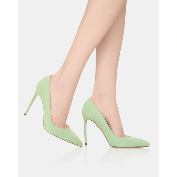 Aquazzura Purist Pump 105 in Matcha, view 5 | Pumps