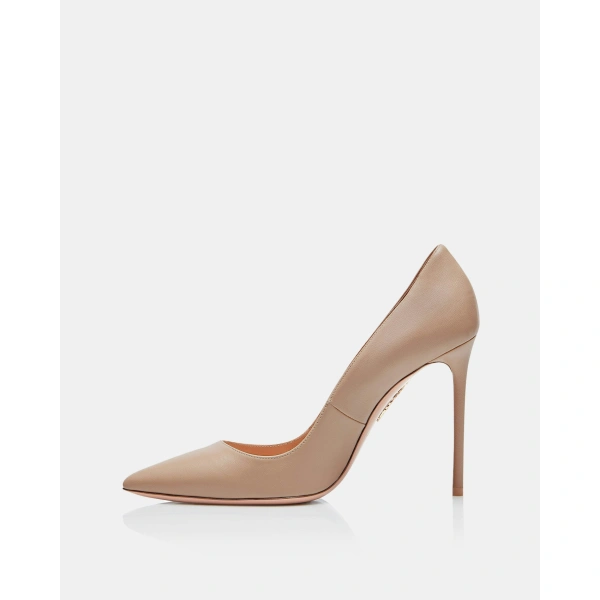 Aquazzura Purist Pump 105 in New Nude, view 3 | Pumps