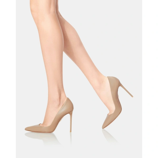 Aquazzura Purist Pump 105 in New Nude, view 5 | Pumps