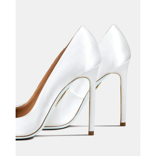 Aquazzura Purist Pump 105 in White, view 4 | Pumps