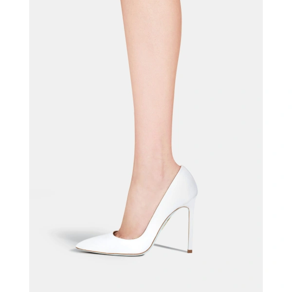Aquazzura Purist Pump 105 in White, view 5 | Pumps