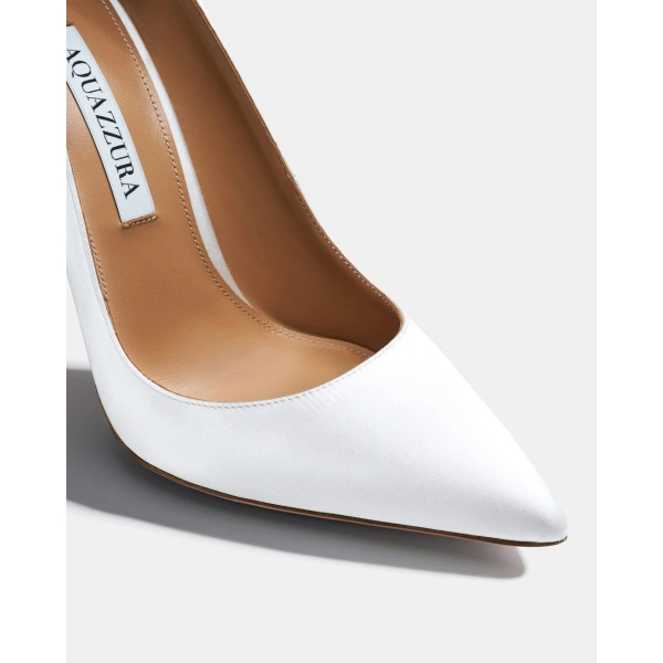 Aquazzura Purist Pump 105 in White, view 6 | Pumps