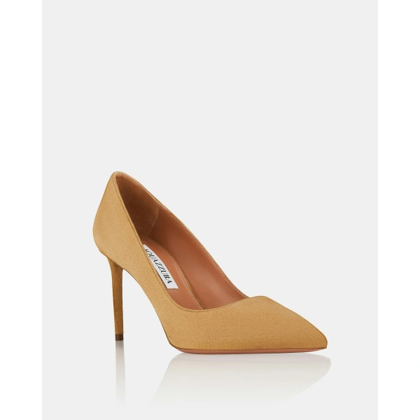 Aquazzura Purist Pump 85 in Camel, view 2 | Pumps