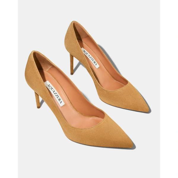 Aquazzura Purist Pump 85 in Camel, view 3 | Pumps