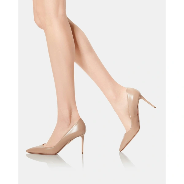 Aquazzura Purist Pump 85 in New Nude, view 5 | Pumps