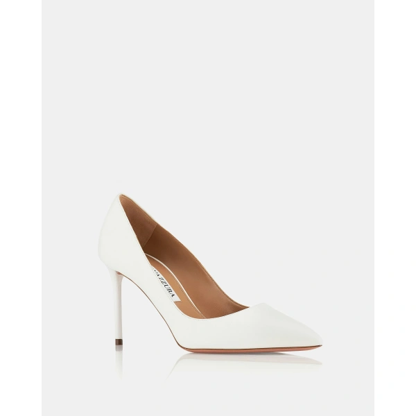 Aquazzura Purist Pump 85 in White, view 2 | Pumps