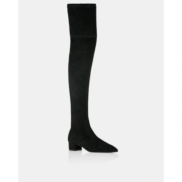 Aquazzura Remi OTK Boot 35 in Black, view 2 | Knee-High Boots