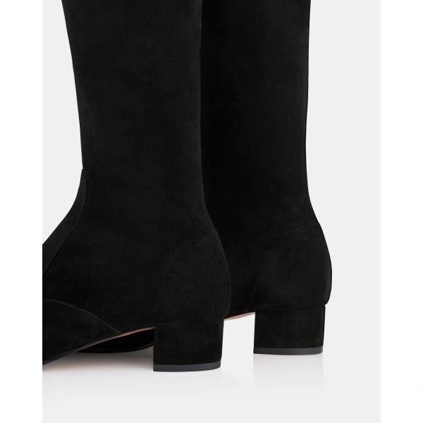 Aquazzura Remi OTK Boot 35 in Black, view 4 | Knee-High Boots