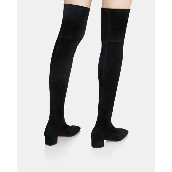 Aquazzura Remi OTK Boot 35 in Black, view 5 | Knee-High Boots