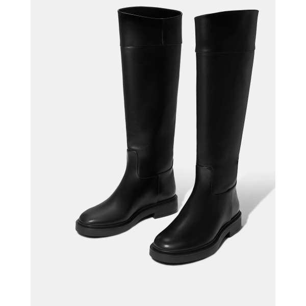 Aquazzura Ride Boot 30 in Black, view 3 | Knee-High Boots