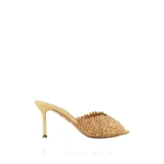 Aquazzura Rio Flirt Mule 75 in Natural | Mules