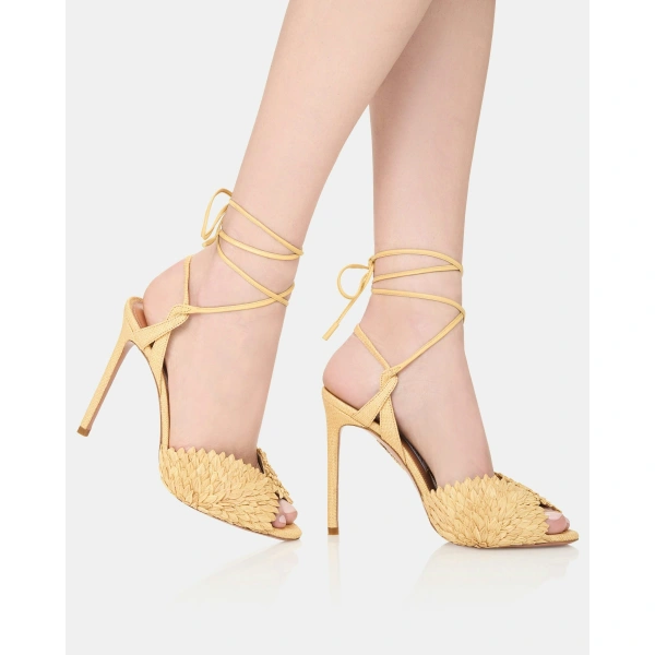Aquazzura Rio Flirt Sandal 105 in Natural, view 5 | Sandals