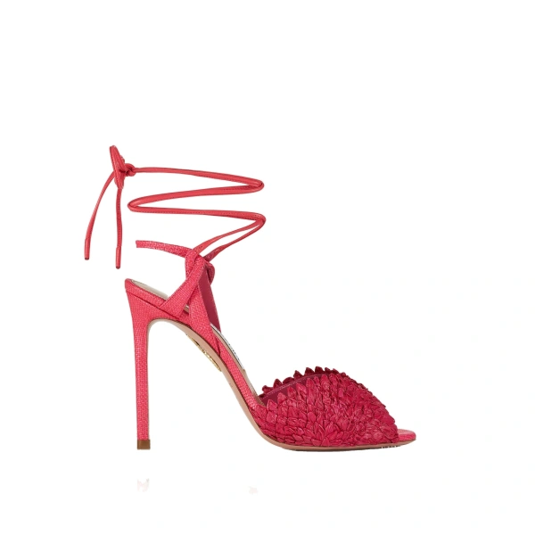 Aquazzura Rio Flirt Sandal 105 in Raspberry | Sandals