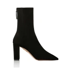 Aquazzura Saint Honore Block Bootie 85 in Black | Ankle Boots