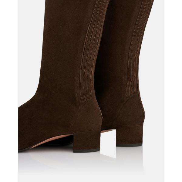 Aquazzura Saint Honore Boot 35 in Espresso, view 4 | Knee-High Boots