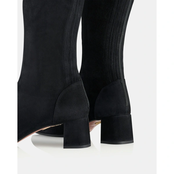 Aquazzura Saint Honore Boot 50 in Black, view 4 | Knee-High Boots