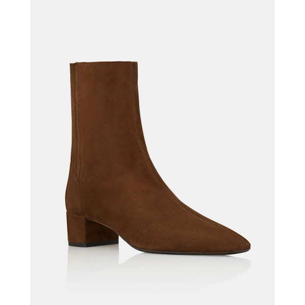 Aquazzura Saint Honore Bootie 35 in Espresso, view 2 | Ankle Boots