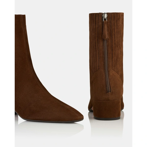 Aquazzura Saint Honore Bootie 35 in Espresso, view 4 | Ankle Boots