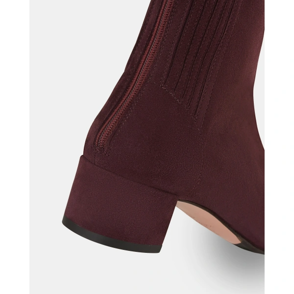Aquazzura Saint Honore Bootie 35 in Rich Plum, view 4 | Ankle Boots