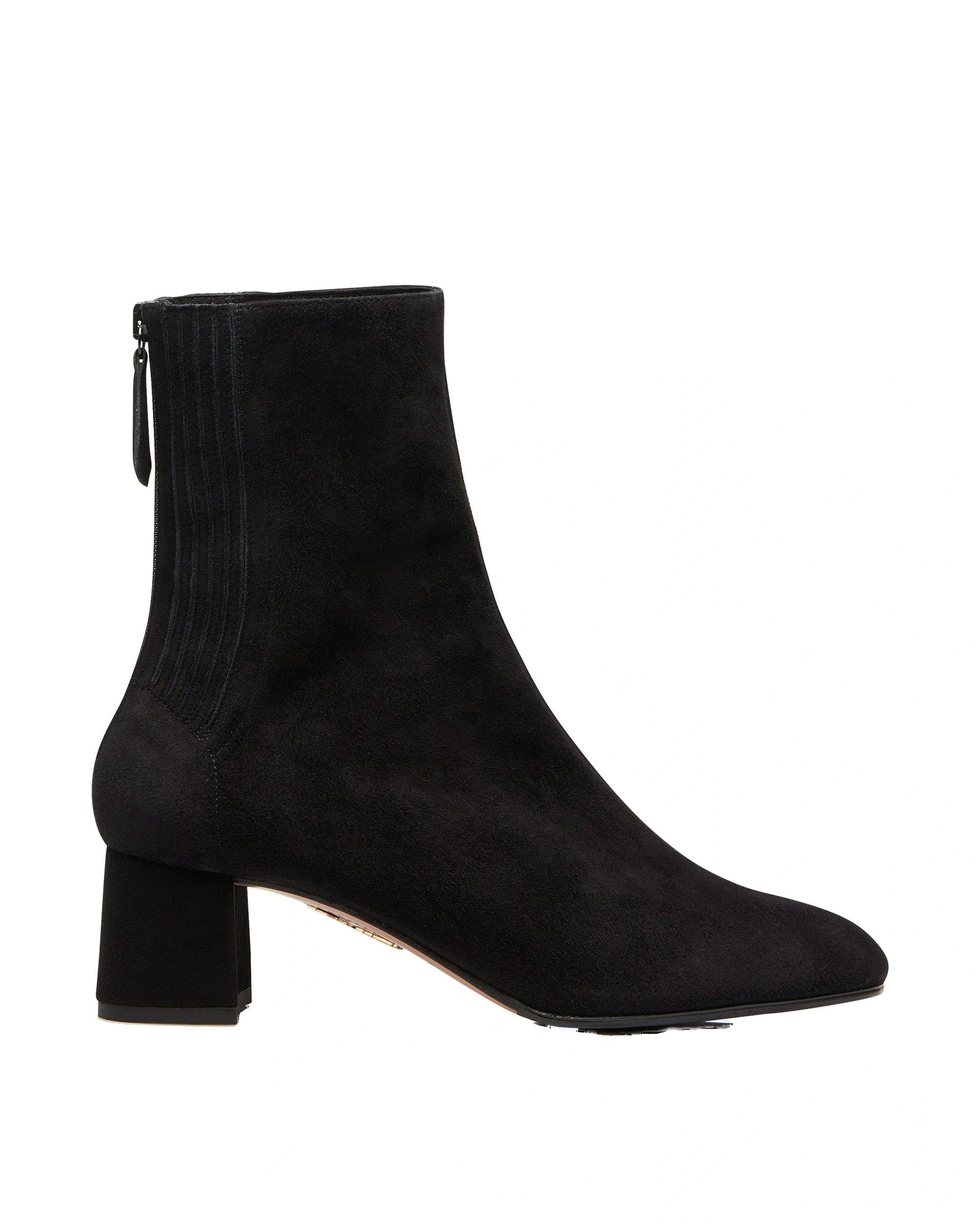 Aquazzura Saint Honore Bootie 50 in Black Suede Aquazzura Saint Honore Bootie 50 in Black Suede | Ankle Boots