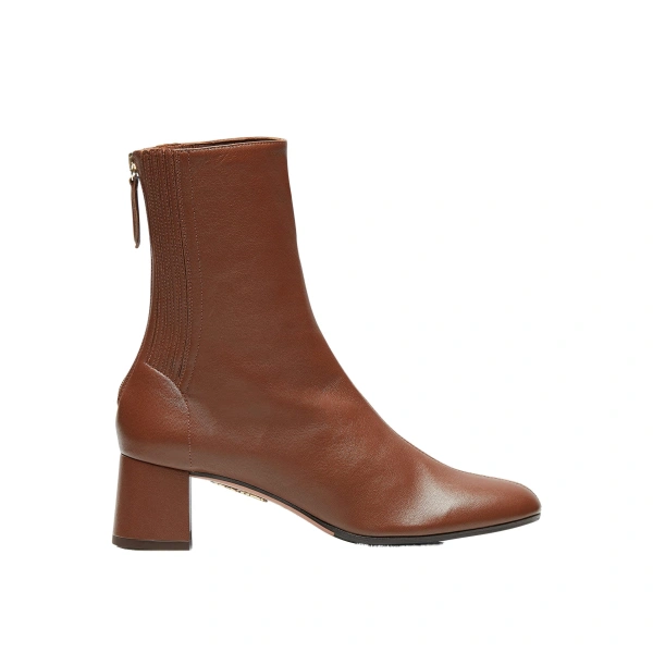 Saint Honore Bootie 50 in Cinnamon Nappa Leather