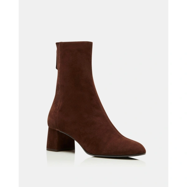 Aquazzura Saint Honore Bootie 50 in Espresso, view 2 | Ankle Boots