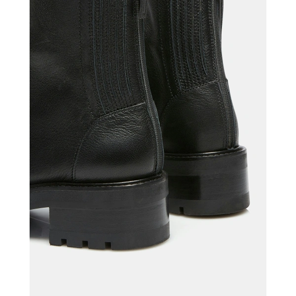 Aquazzura Saint Honore Combat Bootie in Black, view 4 | Ankle Boots