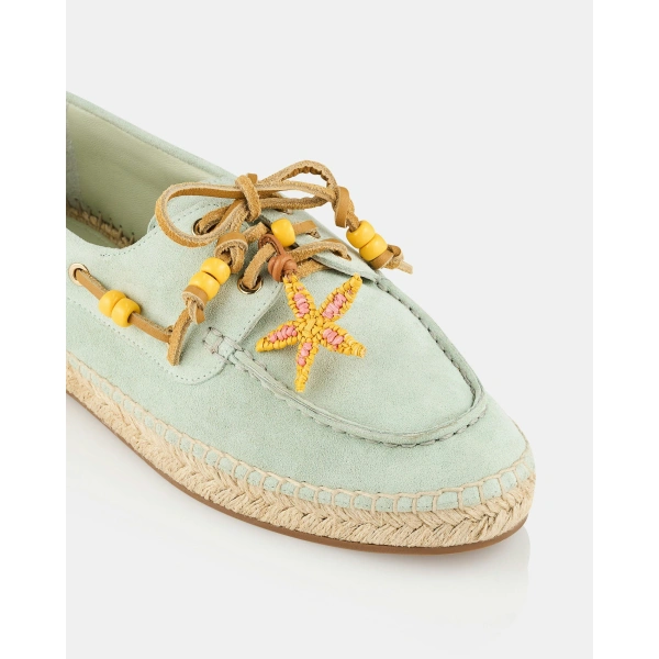 Aquazzura Seafarer Espadrille in Light Mint, view 6 | Espadrilles