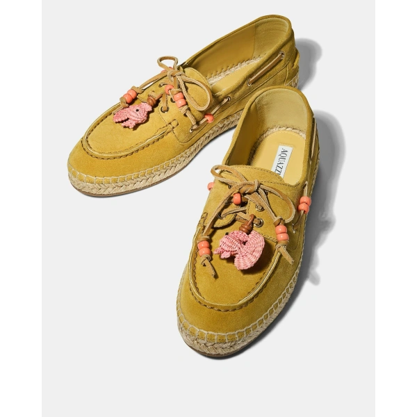 Aquazzura Seafarer Espadrille in Pistachio, view 3 | Espadrilles