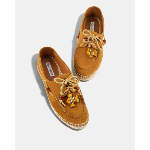 Aquazzura Seafarer Espadrille in Tobacco, view 3 | Espadrilles