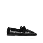 Aquazzura Seafarer Mesh Mocassin in Black | Loafers