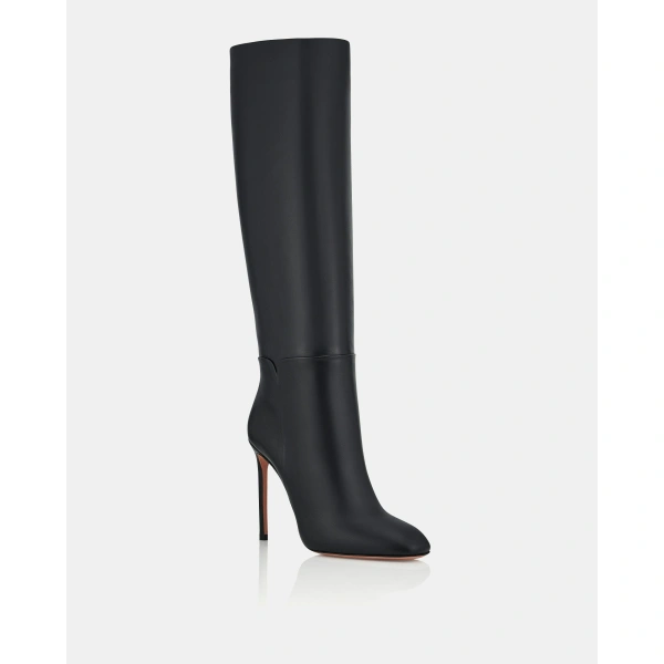Aquazzura Sellier Boot 105 in Black, view 2 | Knee-High Boots