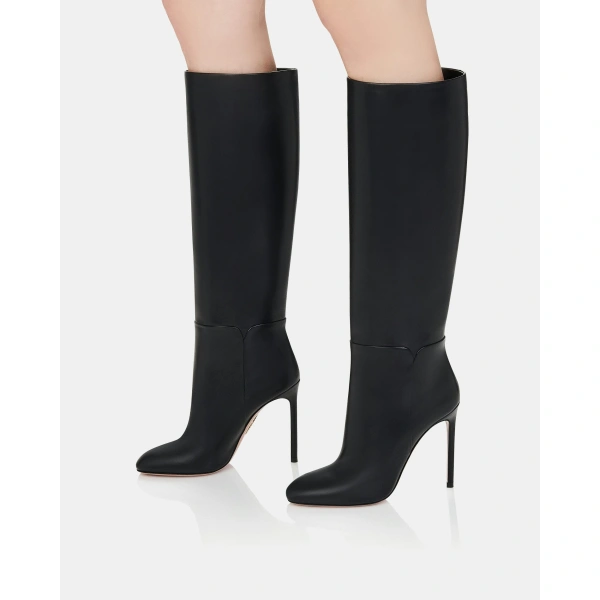 Aquazzura Sellier Boot 105 in Black, view 5 | Knee-High Boots