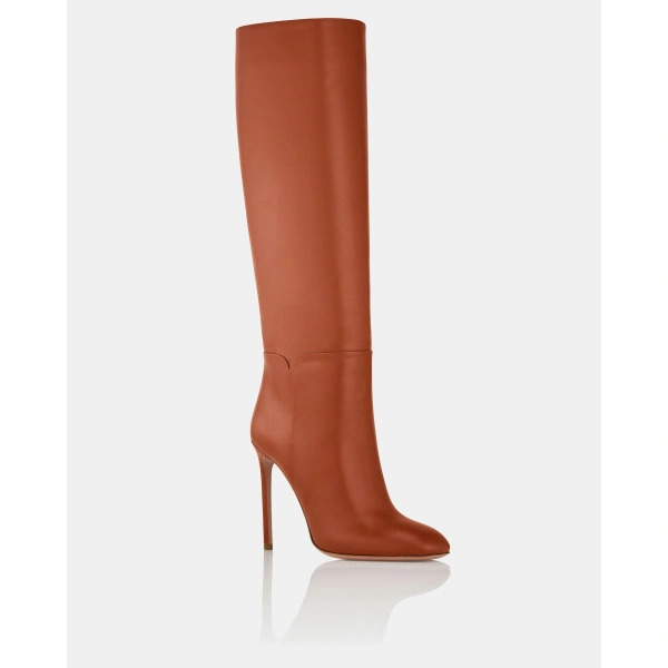 Aquazzura Sellier Boot 105 in Rich Cognac, view 2 | Knee-High Boots