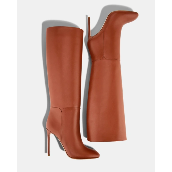 Aquazzura Sellier Boot 105 in Rich Cognac, view 3 | Knee-High Boots