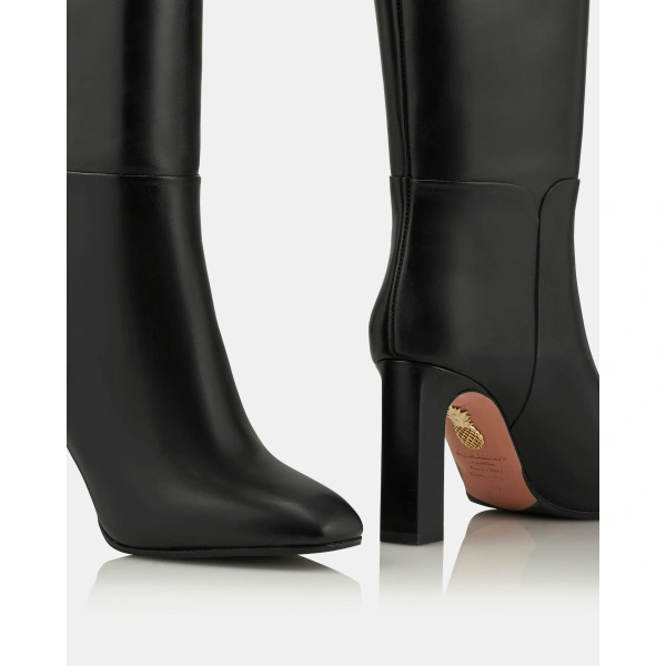 Aquazzura Sellier Boot 85 in Black, view 3 | Knee-High Boots