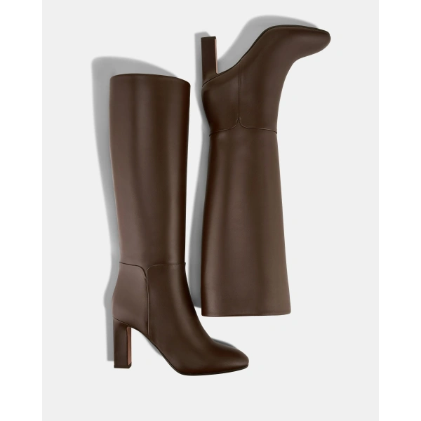 Aquazzura Sellier Boot 85 in Espresso, view 3 | Knee-High Boots