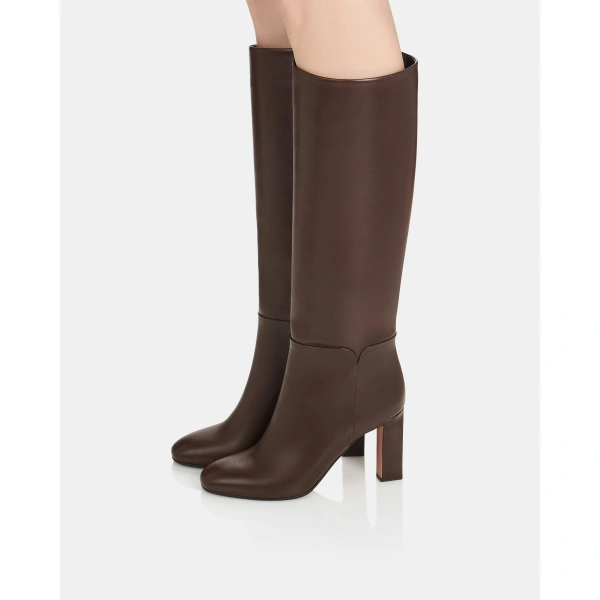 Aquazzura Sellier Boot 85 in Espresso, view 5 | Knee-High Boots