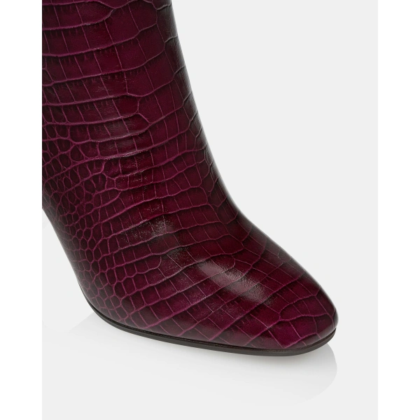 Aquazzura Sellier Boot 85 in Rich Plum, view 6 | Knee-High Boots