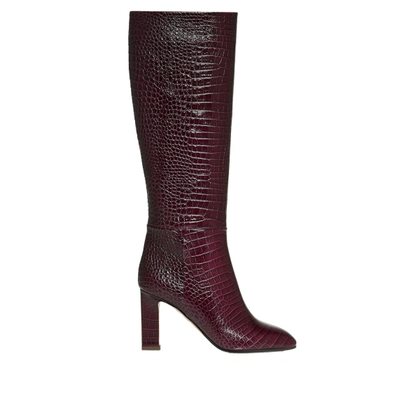 Aquazzura Sellier Boot 85 in Rich Plum | Knee-High Boots