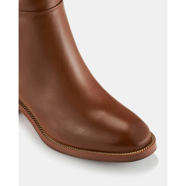 Aquazzura Sellier Boot Flat in Cinnamon, view 6 | Knee-High Boots